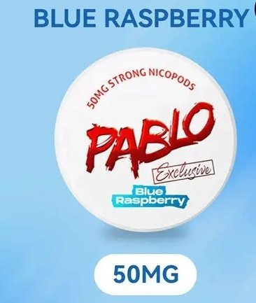 PABLO Nicotine Pouches – Blue Raspberry 30 mg | 50 MG